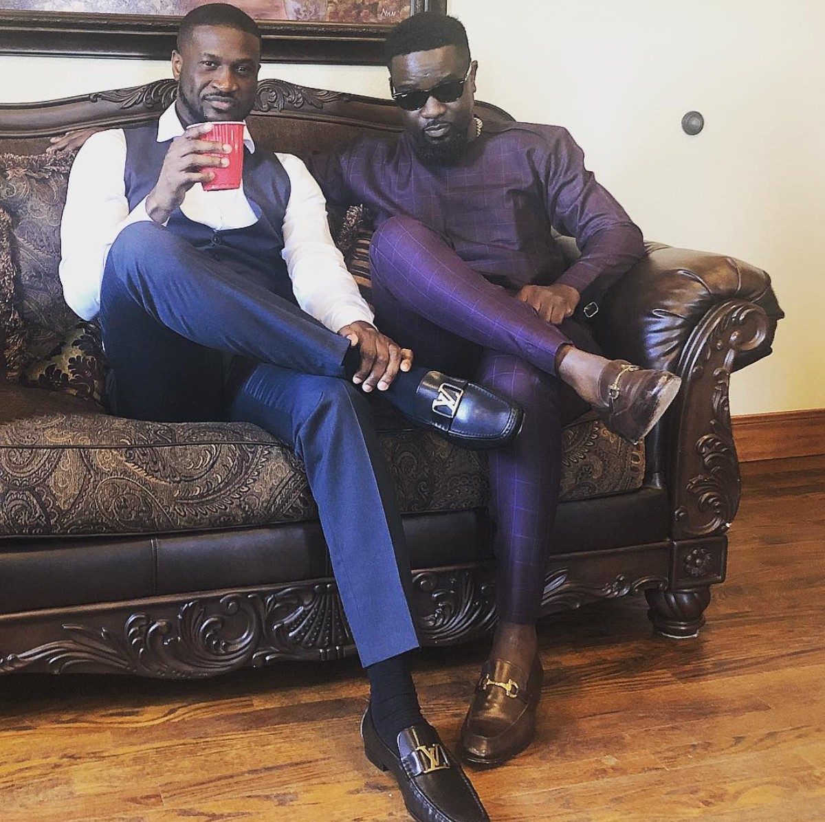 Peter Okoye And Sarkodie Hanging Out