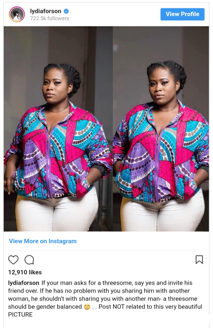 Lydia Forson Says Threesome Should Be Gender Balanced (2)