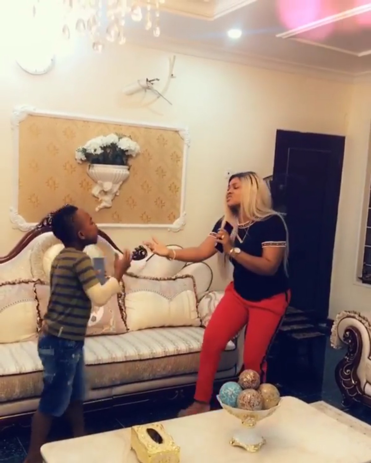 Mercy Aigbe And Son Passionately Worshipping God (3)