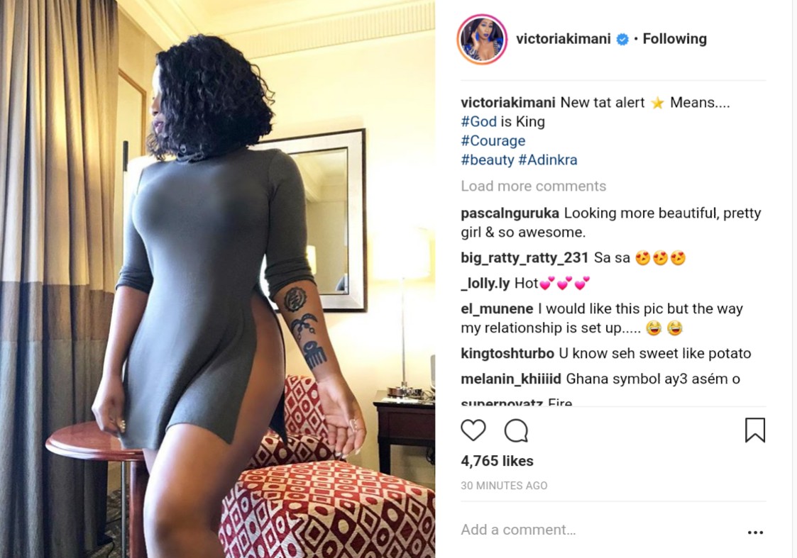 Victoria Kimani Shows Off God Is King Tattoo (3)