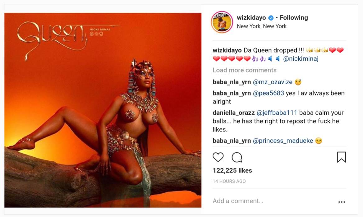 Wizkid And Nicki Minaj Reciprocate Love On Instagram (2)