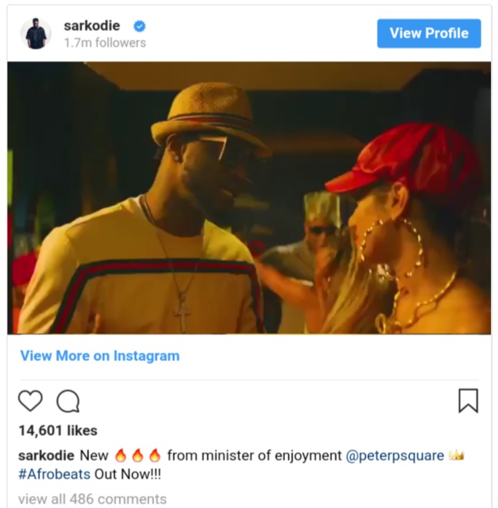 Ghanaians Lash Out At Sarkodie After He Shared Peter Okoye Song (2)