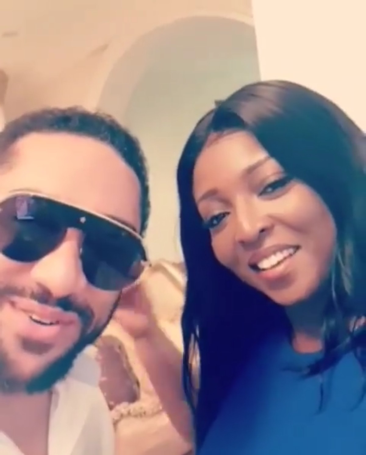 Majid Michel With Yvonne Okoro