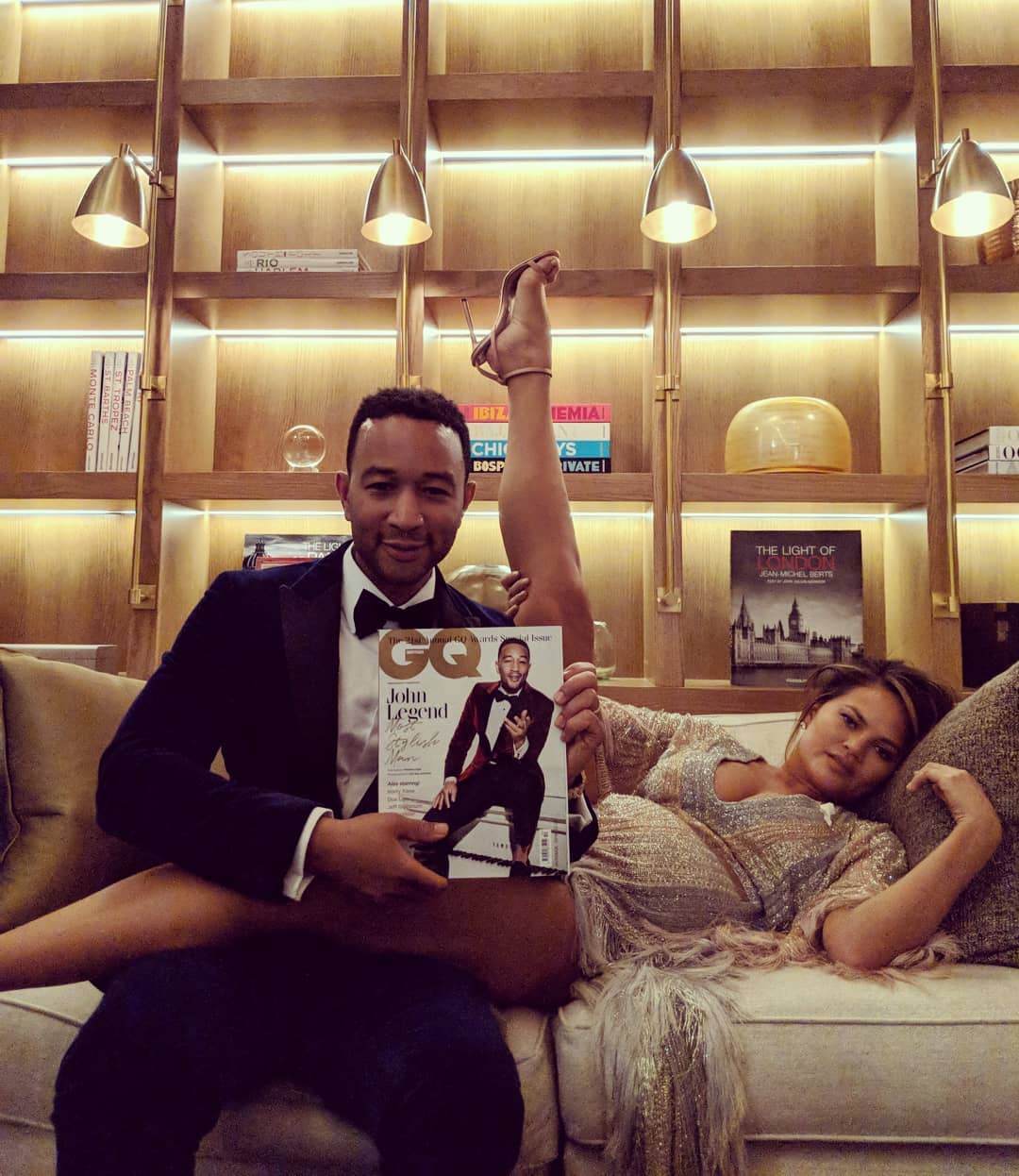 Chrissy Teigen Celebrates John Legend First Ever GQ Cover With Seductive Pose