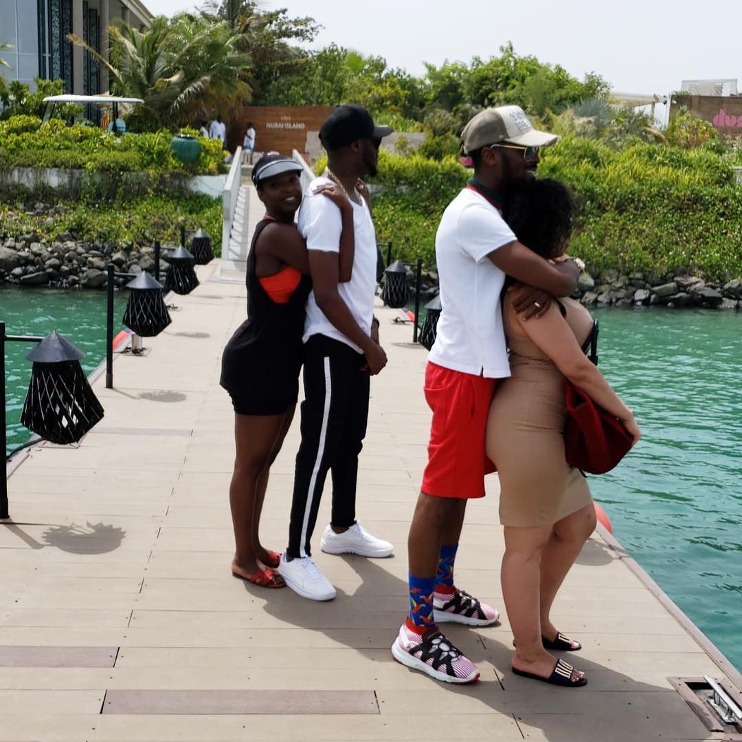 D'Banj And 2Baba Vacation With Wives In Dubai (3)