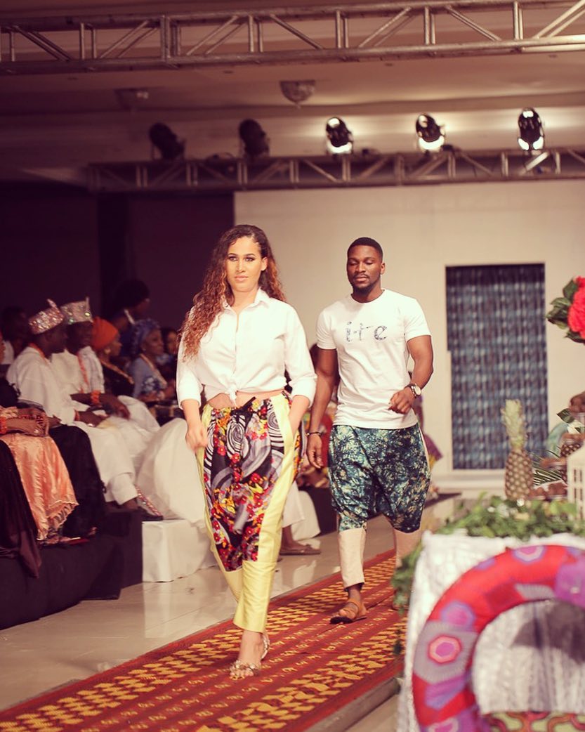 Caroline Danjuma Walks The Runway Ire Clothings With Tobi Bakre