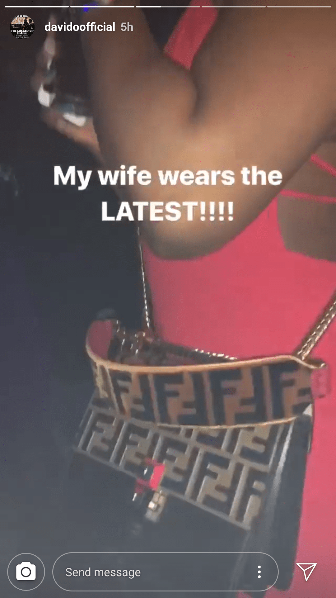 Davido Shows Off Chioma's N827K Fendi Bag (2)