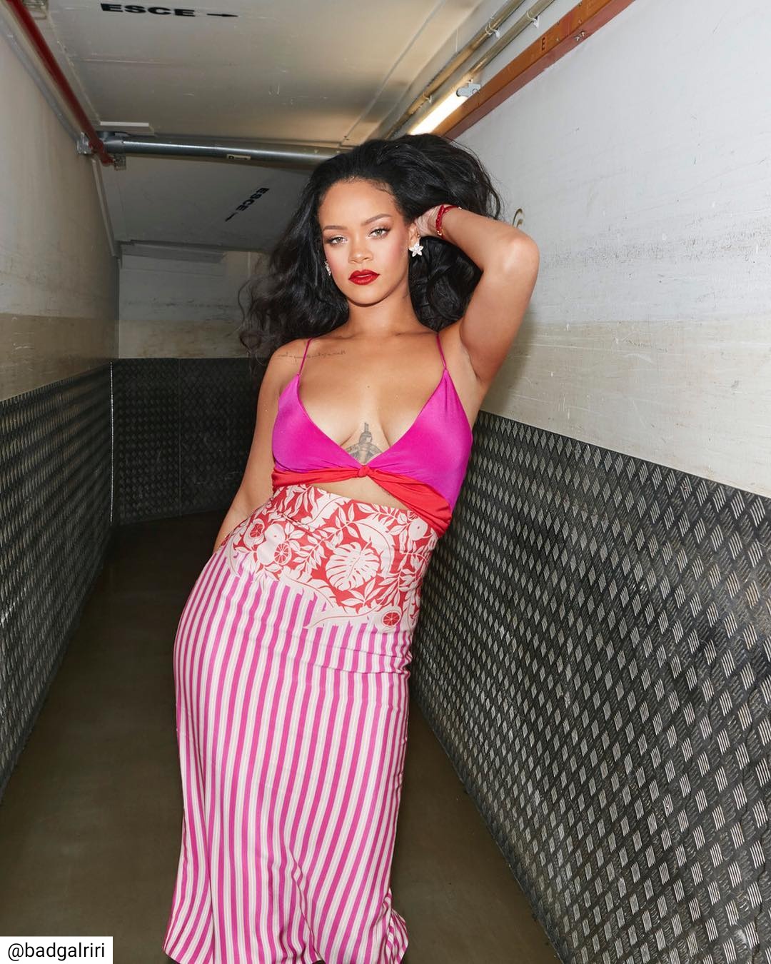 Rihanna Plunging Dress