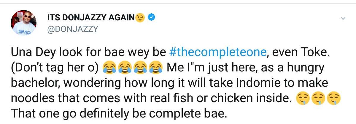 Don Jazzy Reveals To Toke Makinwa She's The Complete One (2)