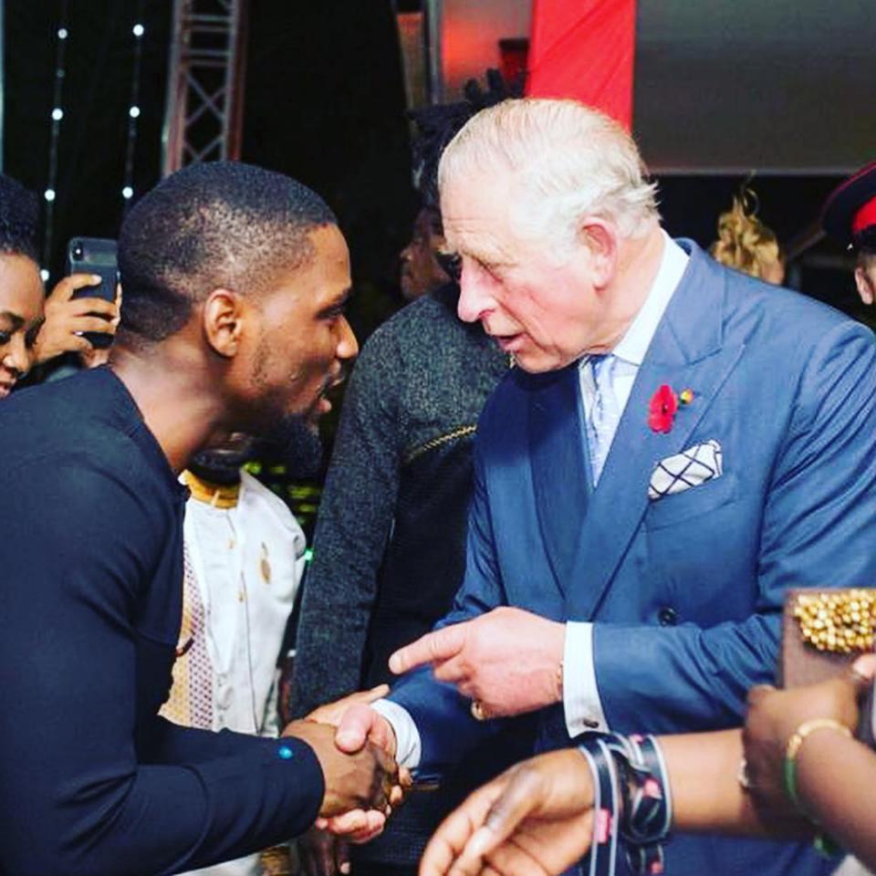 Tobi Bakre Meets Prince Charles In Ghana