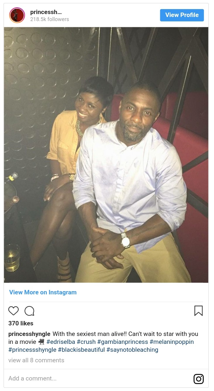 Princess Shyngle Tells Idris Elba She Can’t Wait To Star With Him