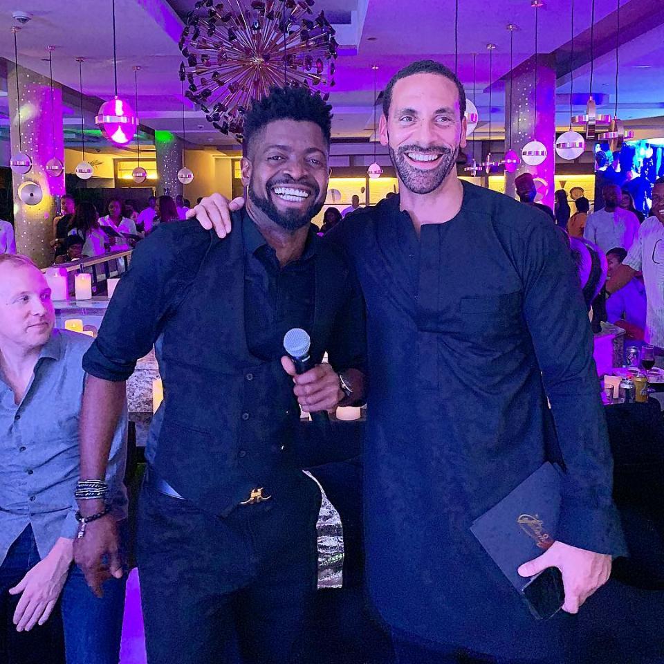 Basketmouth Pictured With Rio Ferdinand