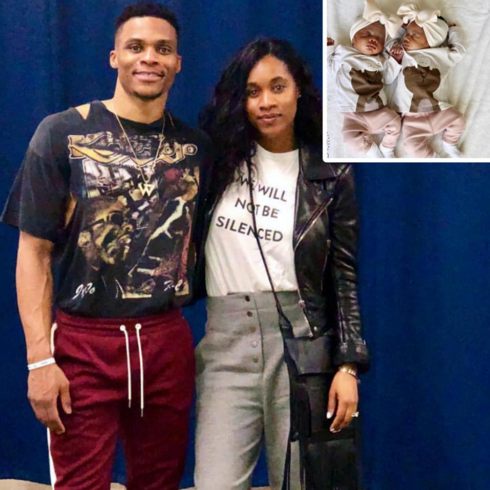 Russell Westbrook Shares Photo Of Twin Baby Girls As They Clock One Month