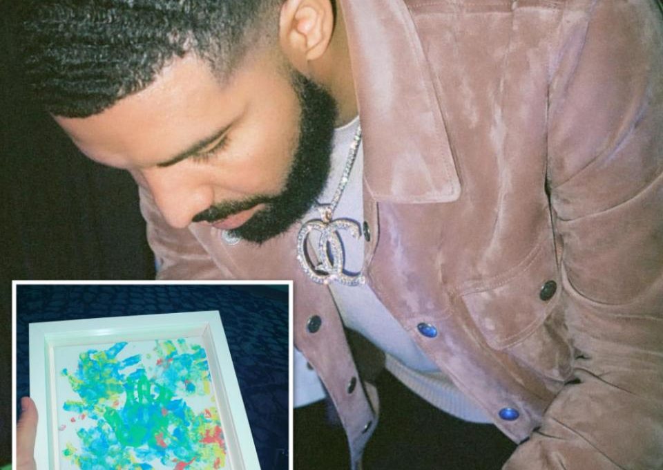 Drake Shows Off Artwork Son Adonis Made For Him
