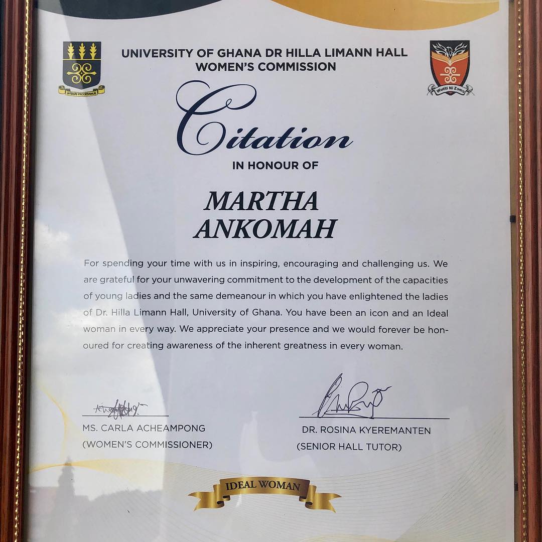 Citation In Honour Of Martha Ankomah (2)