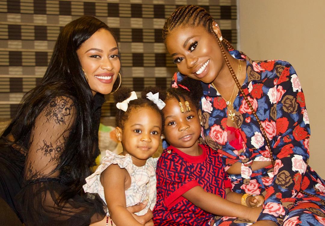 Davido’s Baby Mamas Hangout As Daughters Pose Together