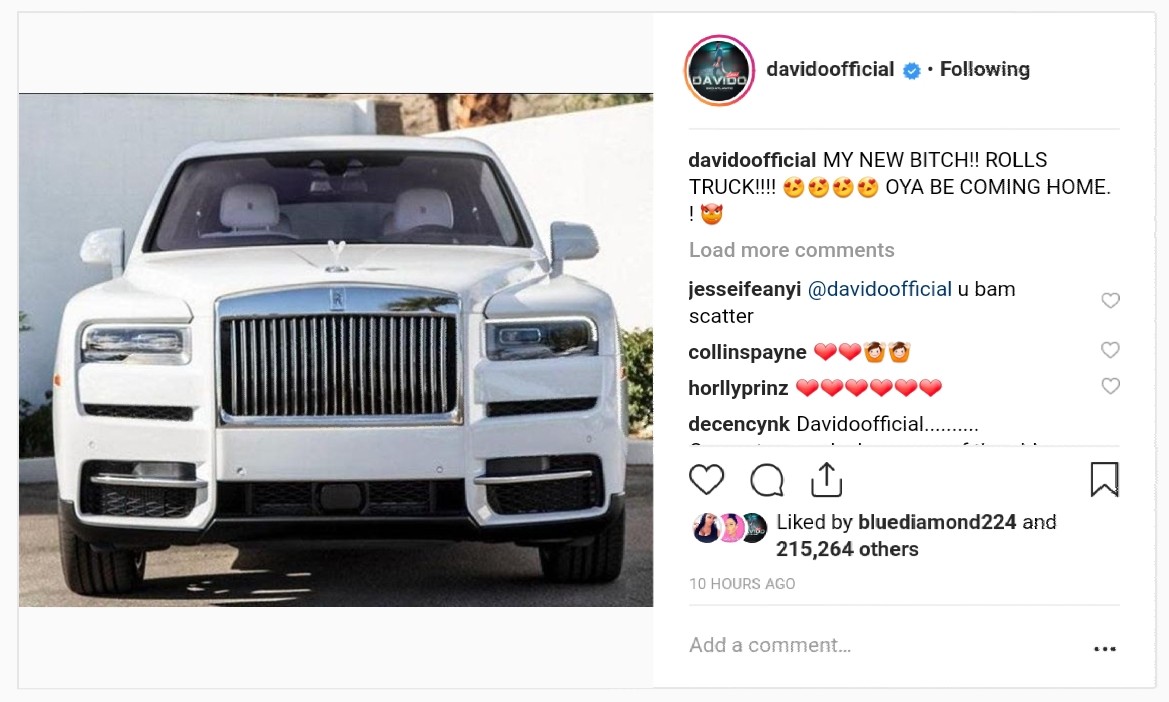 Davido Shows Off His New Rolls Royce (2)