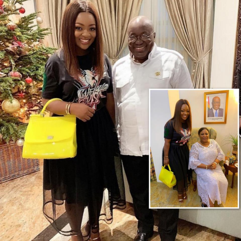 Jackie Appiah New Year Photos With Akufo-Addo And Wife Rebecca