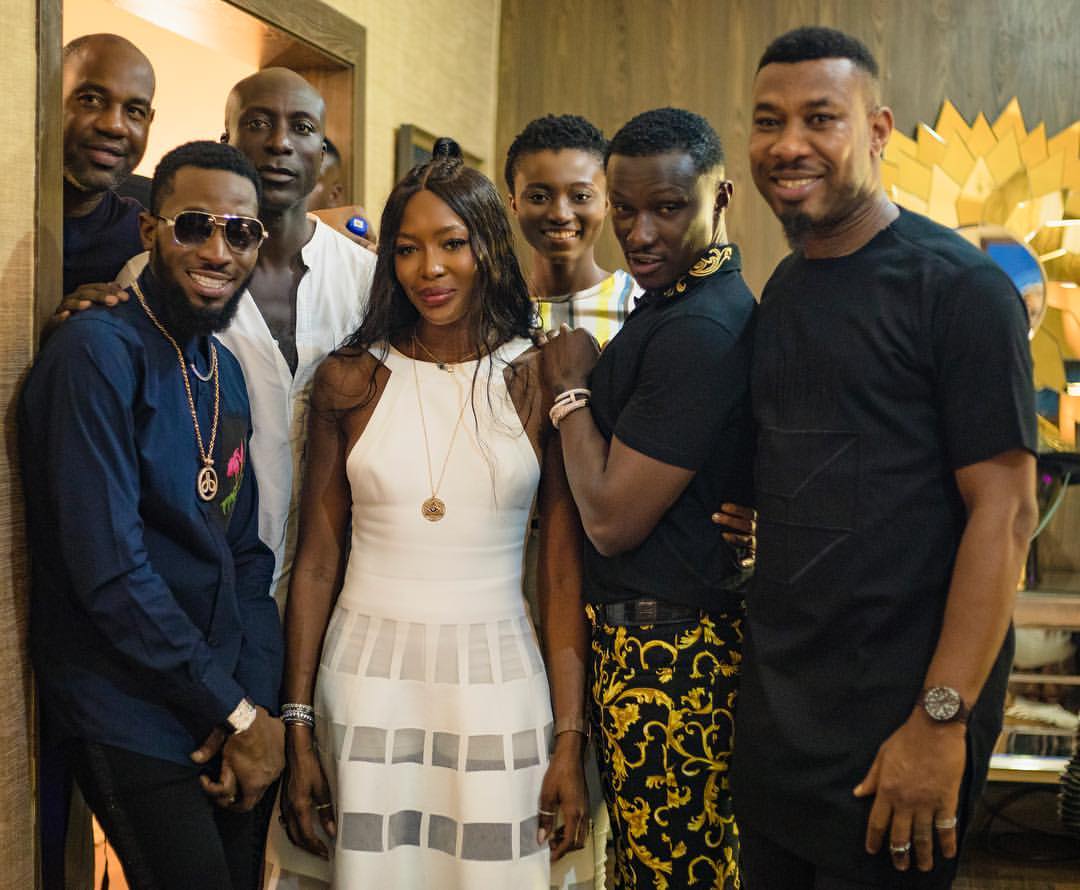 D'Banj Meets Naomi Campbell In Accra