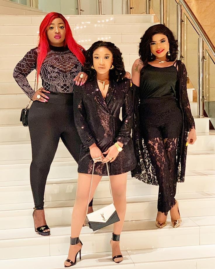 Tonto Dikeh And Bobrisky With Anita Joseph In New Photo