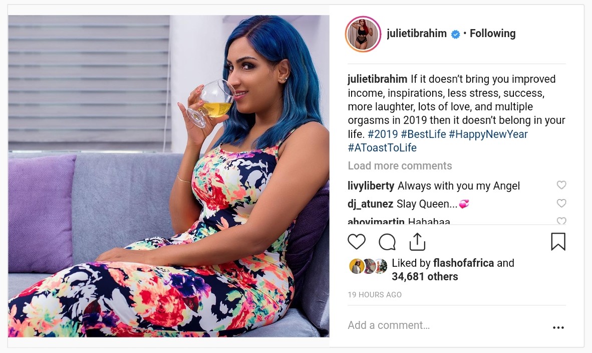 Juliet Ibrahim Message For 2019 (2)