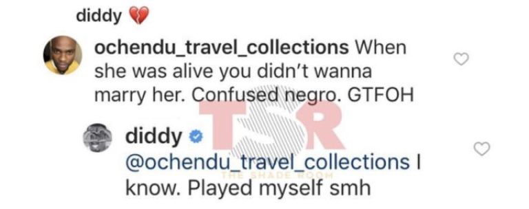 Diddy Responded To Nigerian Who Blasted Him Over Kim Porter (2)