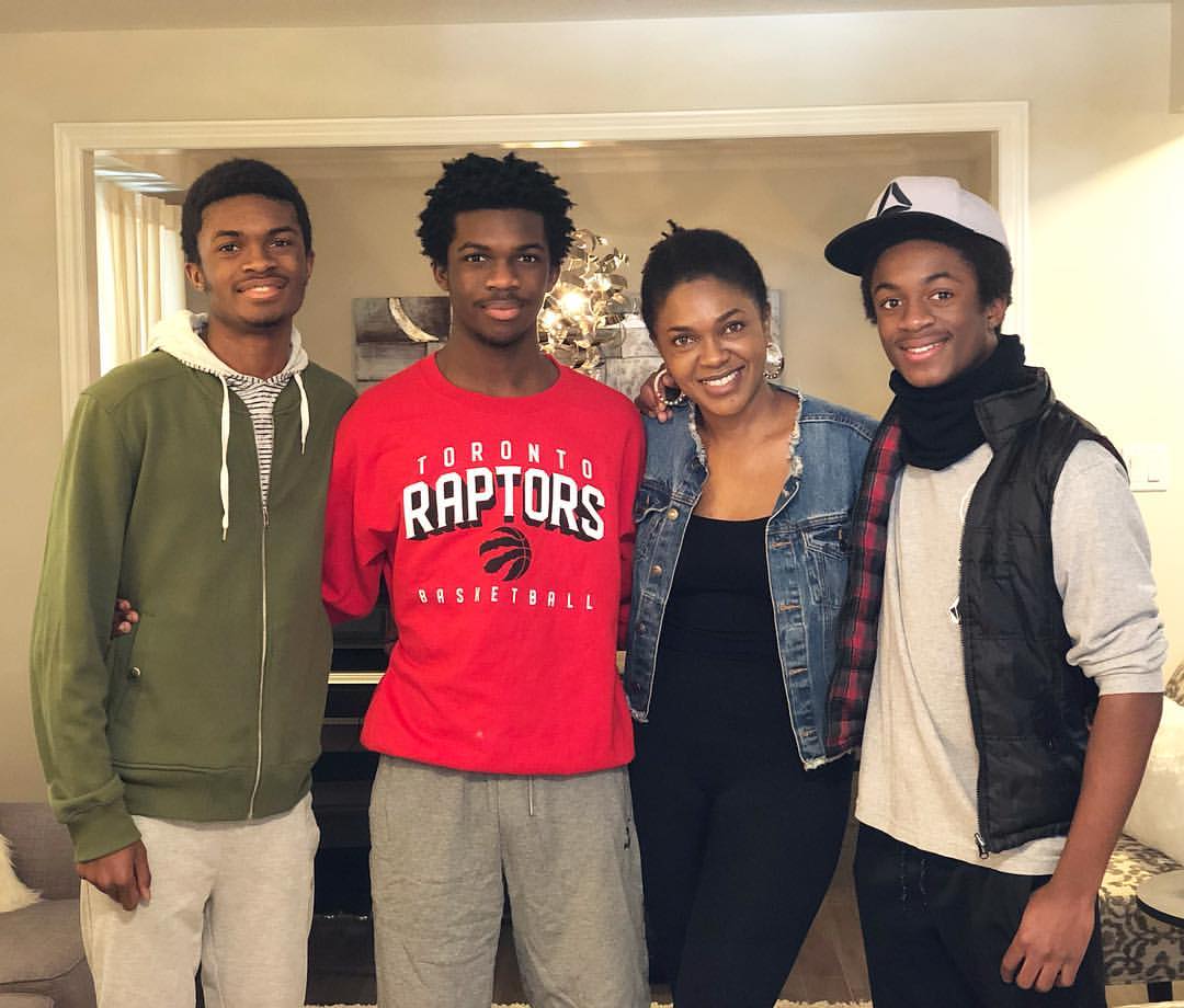 Omoni Oboli Poses With Sons