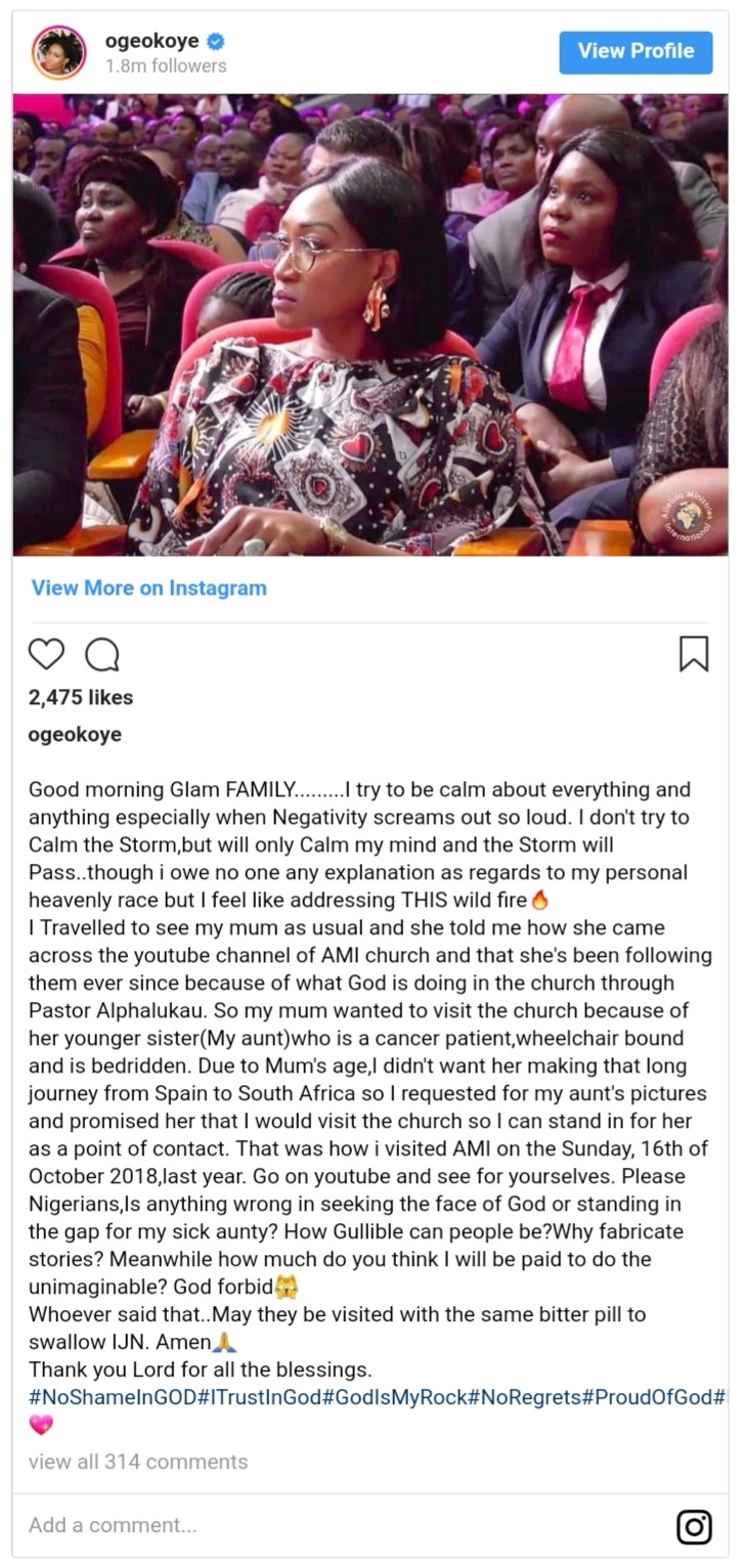 Oge Okoye Explains Why She Visited Pastor Lukau (2)