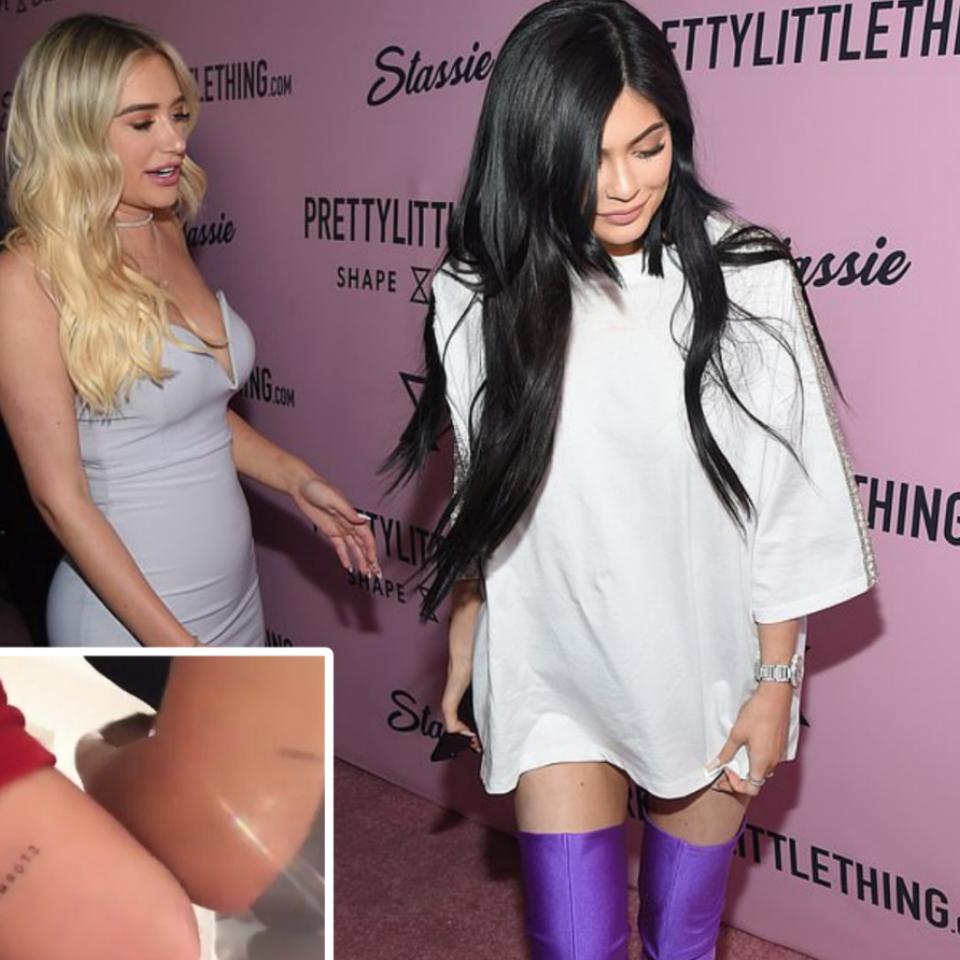 Kylie Jenner And BFF Anastasia Karanikolaou Matching Stormi Tattoo