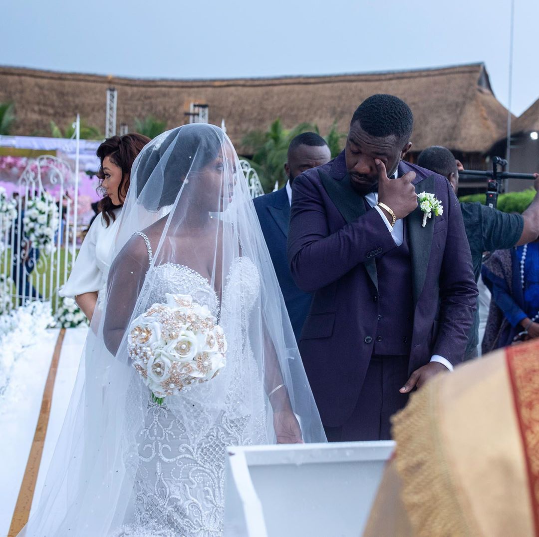 John Dumelo Crying During His White Wedding (2)