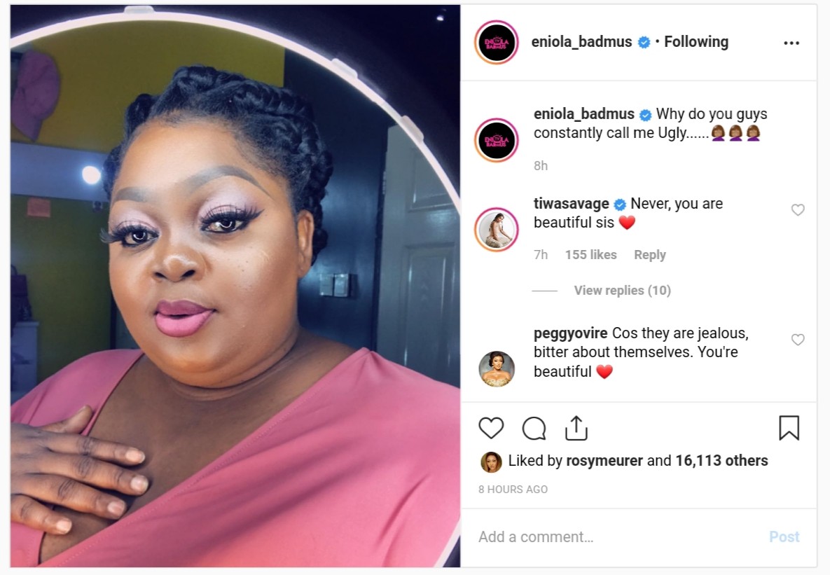 Eniola Badmus Asks Why You Guys Constantly Call Her Ugly (2)