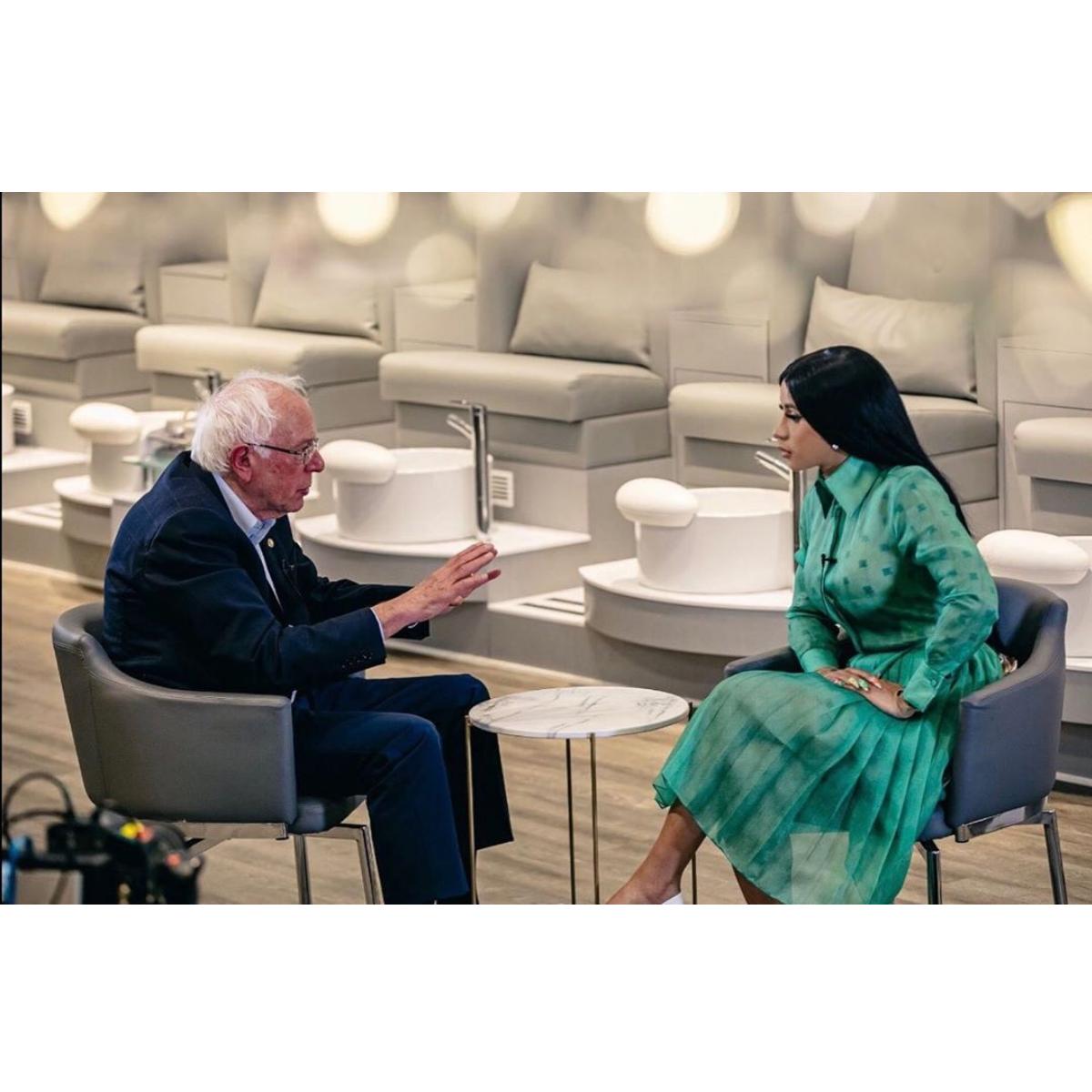 Bernie Sanders Reveals Plans To Become President To Cardi B