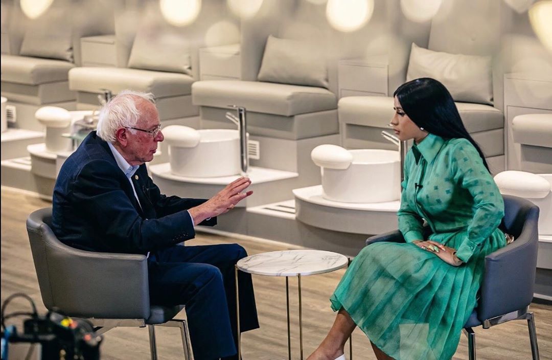 Bernie Sanders Reveals Plans To Become President To Cardi B (2)