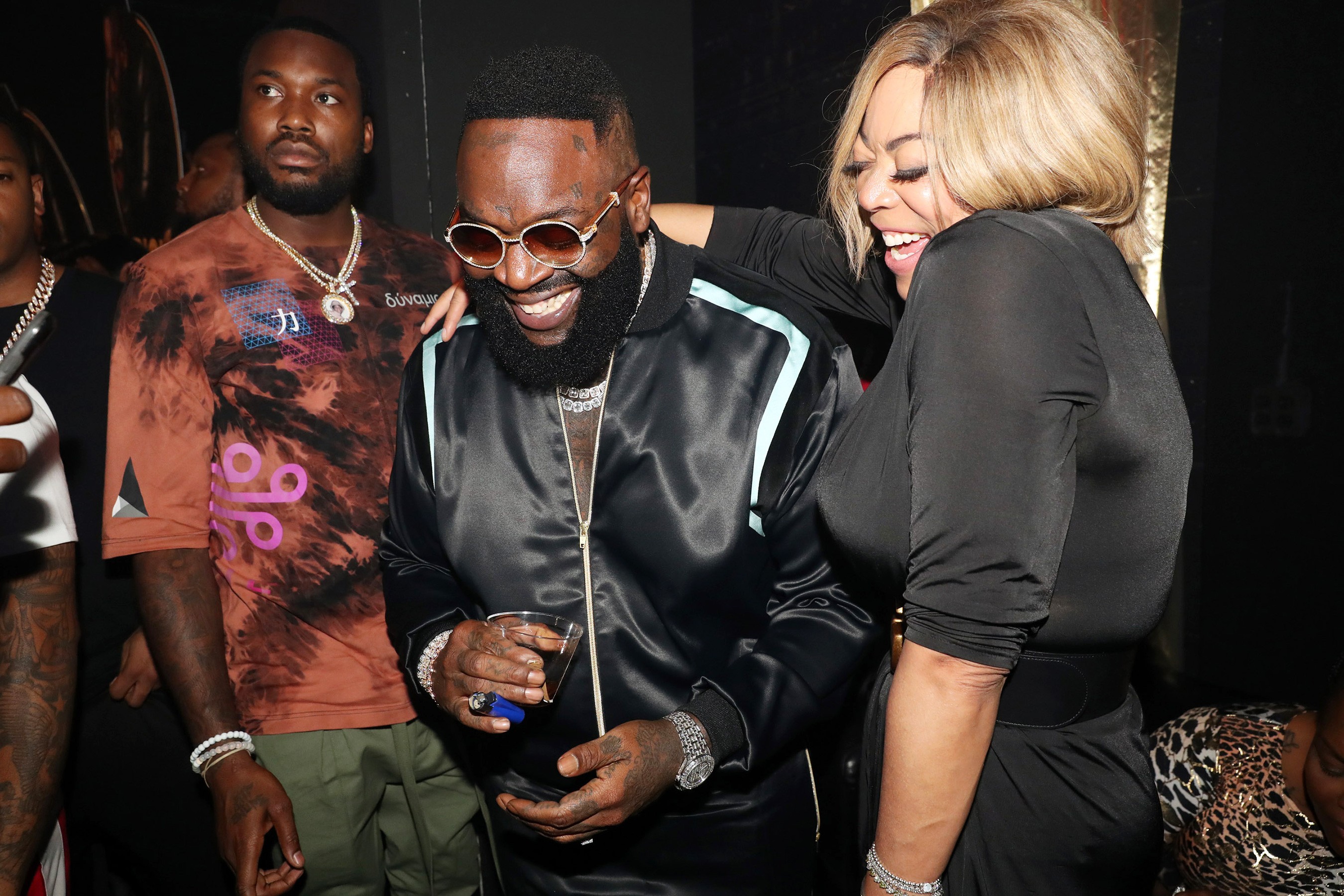 Wendy Williams Kisses Meek Mill Rick Ross Album Release Party (3)