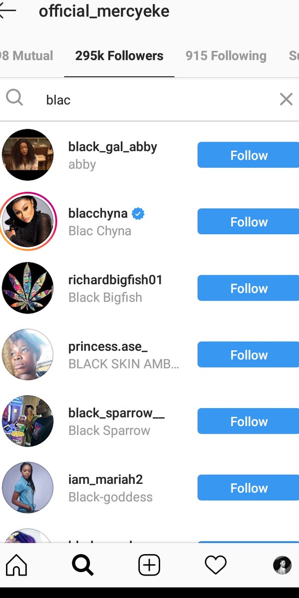 Blac Chyna Follows Mercy Eke On Instagram (2)