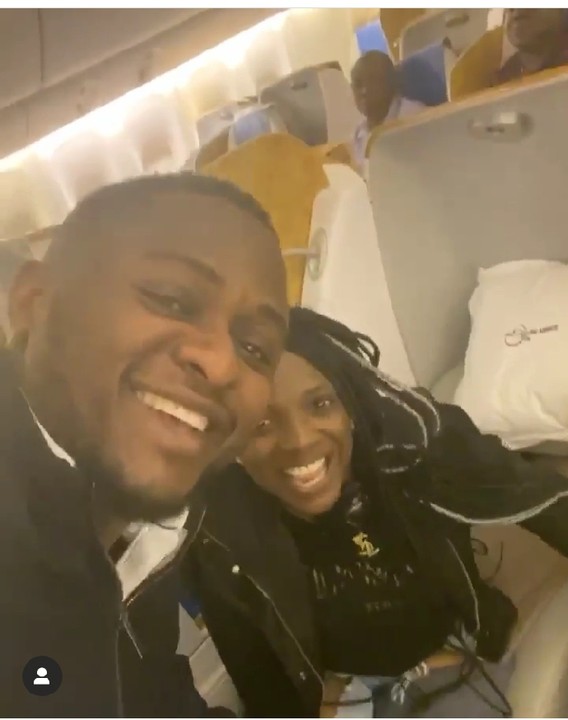 Annie Idibia Gives Ubi Franklin A Peck While On The Plane (4)