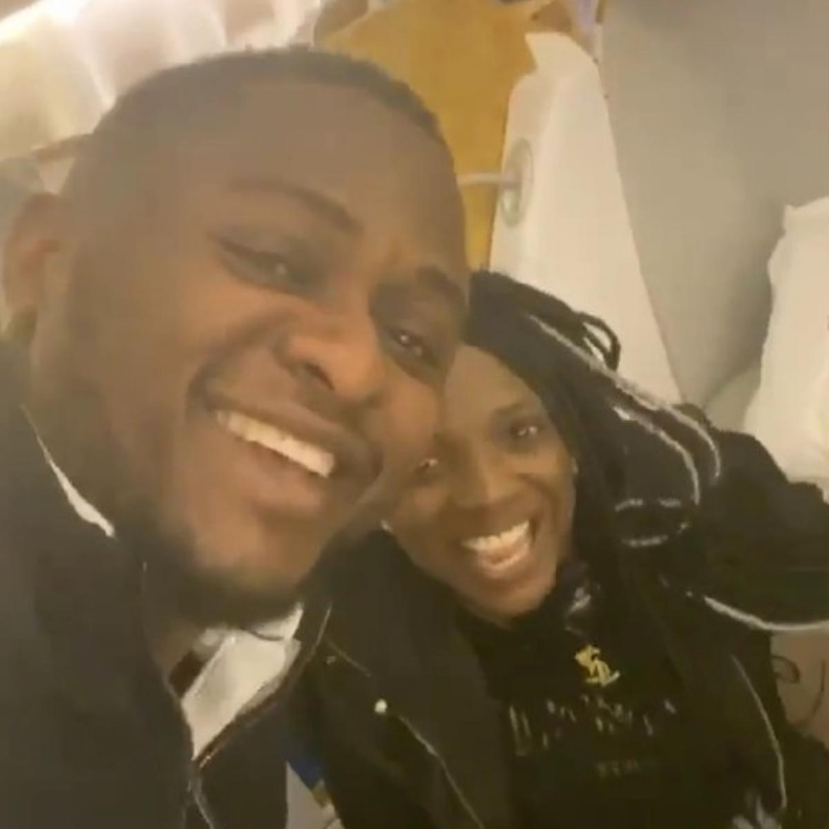 Annie Idibia Gives Ubi Franklin A Peck While On The Plane