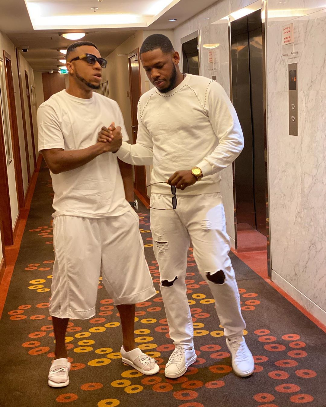 Frodd And Charles Okocha Pose Together In Dubai (2)