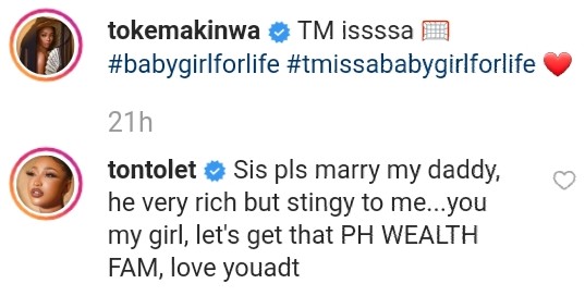 Tonto Dikeh Begs Toke Makinwa To Marry Her Rich Dad (2)