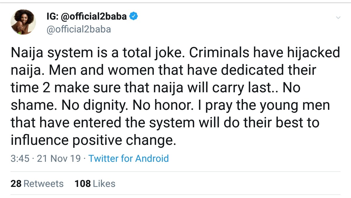 Criminals Have Hijacked Naija 2Baba (2)