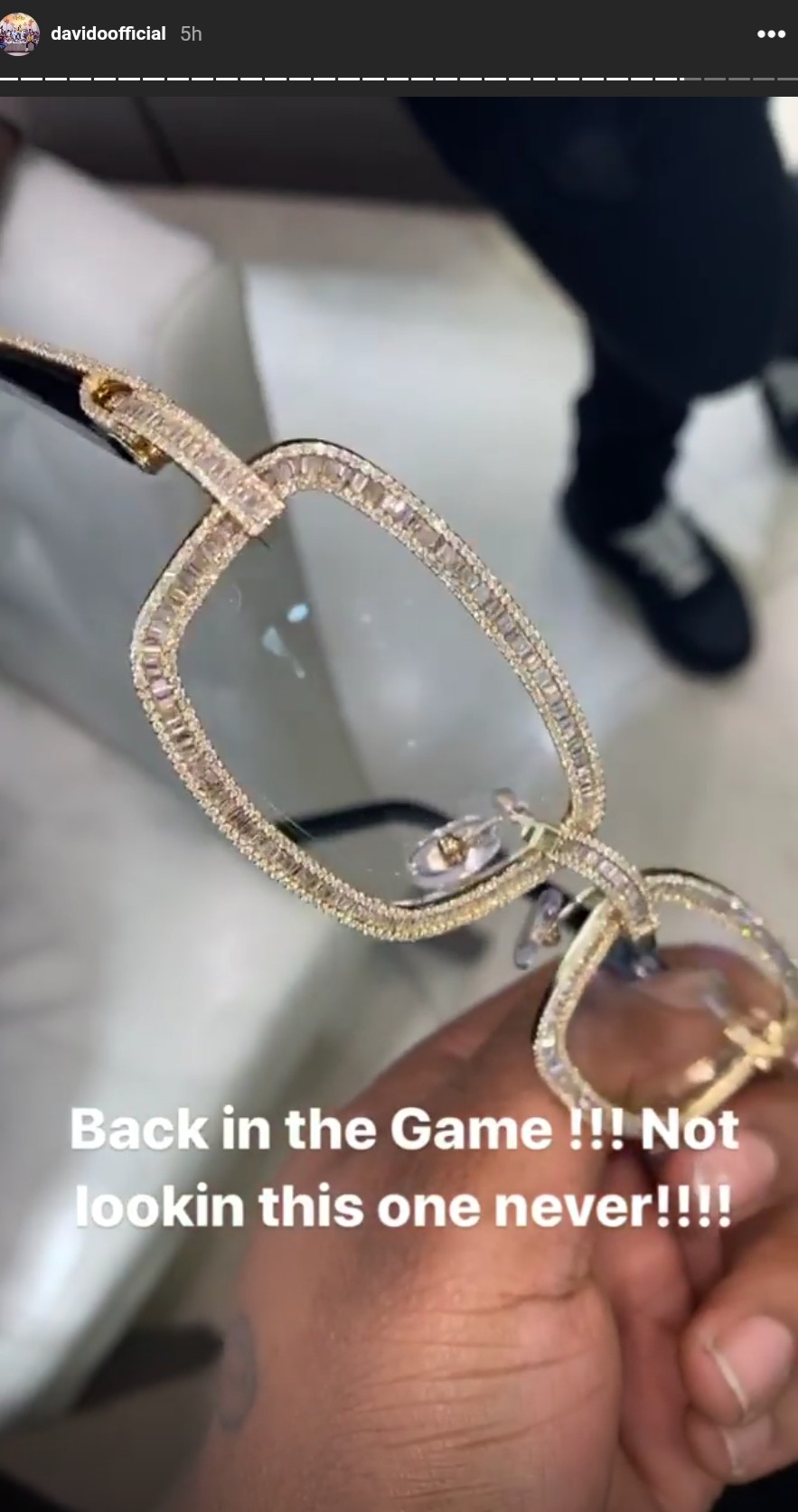 Davido Buys New Diamond-encrusred Eyeglasses