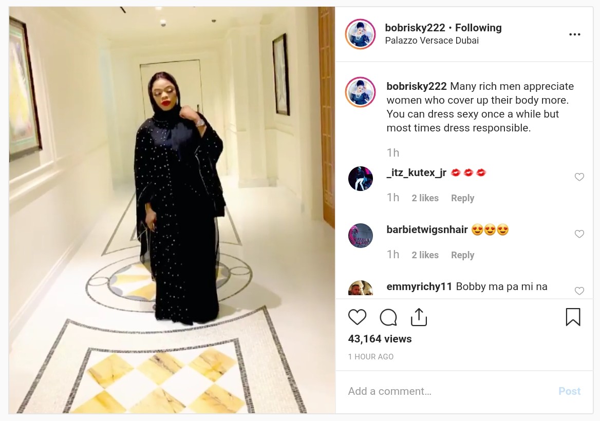 Rich Men Appreciate Women Who Cover Up Their Body Bobrisky (2)