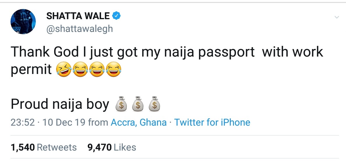 Shatta Wale Naija Passport Work Permit (2)