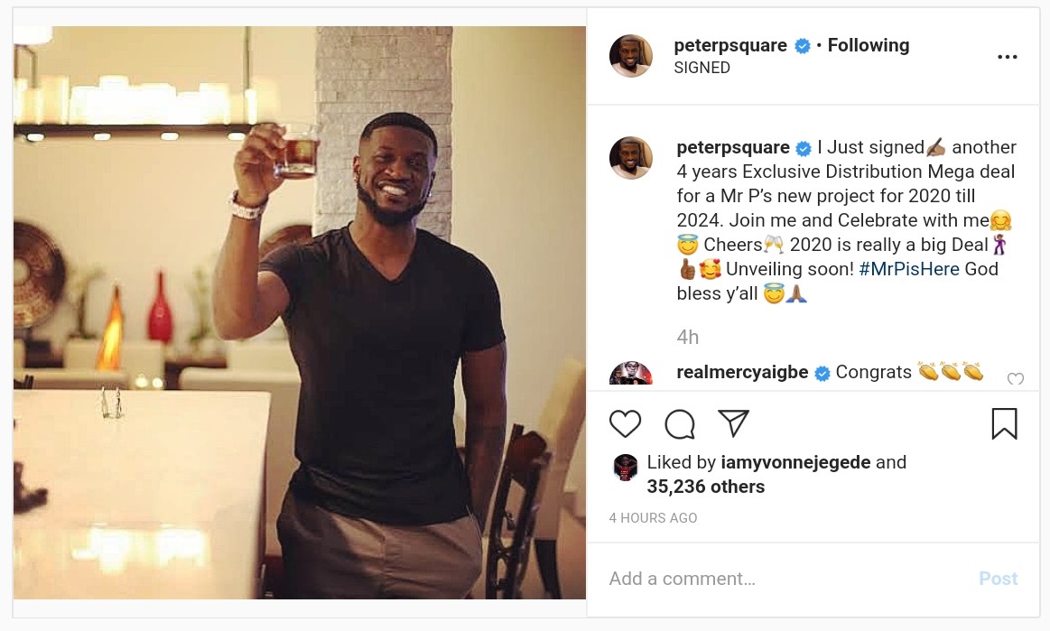 Peter Okoye 4 Year Exclusive Distribution Mega deal (2)