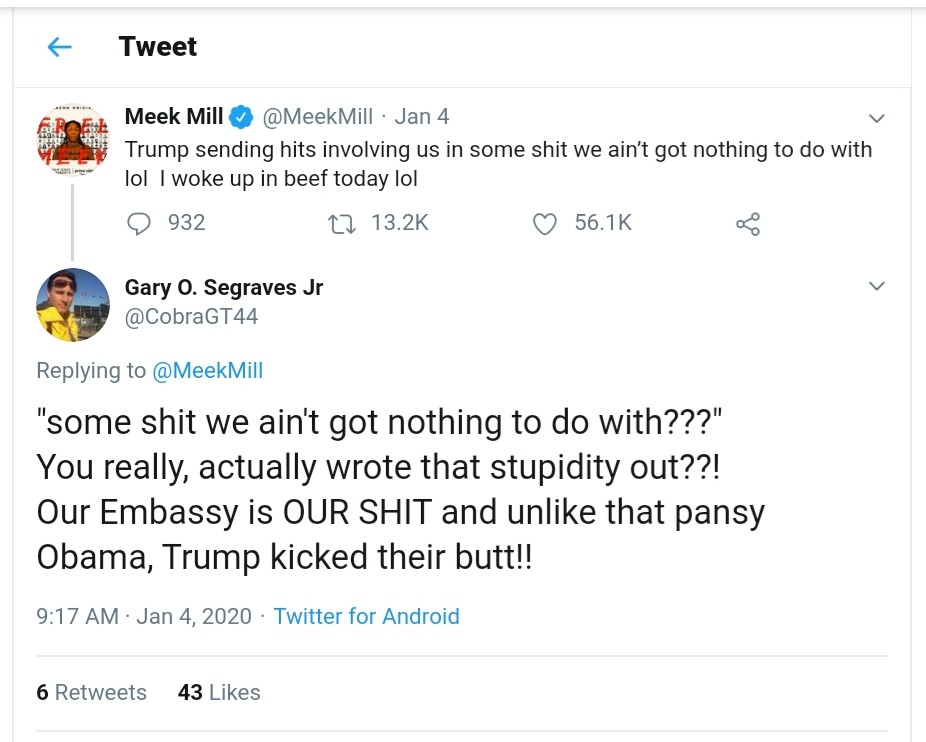 Meek Mill Replies Twitter User Who Called Him Out For His Iran Tweet (2)