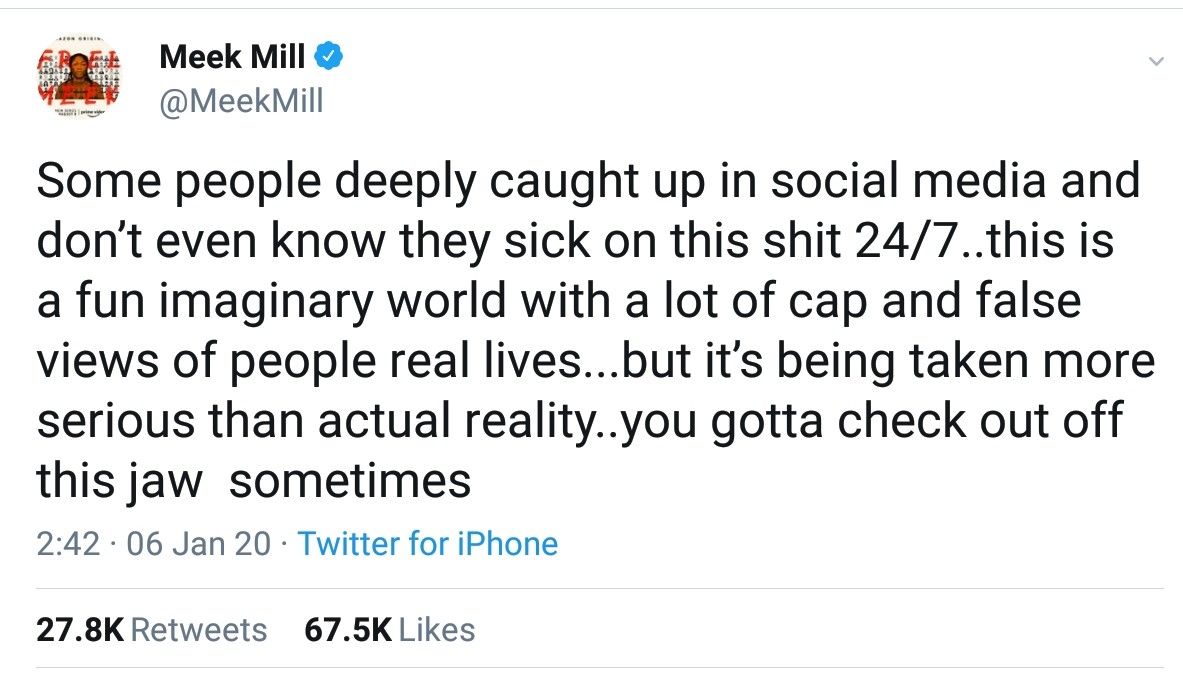 Social Media Taken More Serious Than Reality Meek Mill (2)