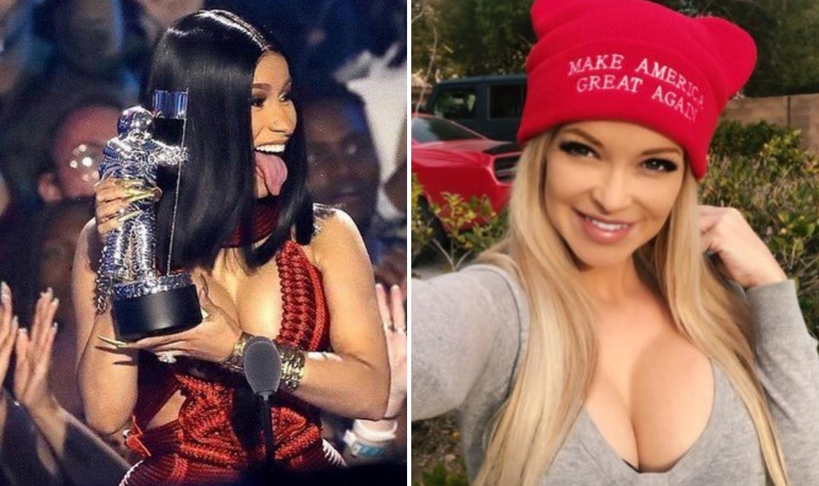 Cardi B And Trump Supporter Mindy Robinson Clash (2)