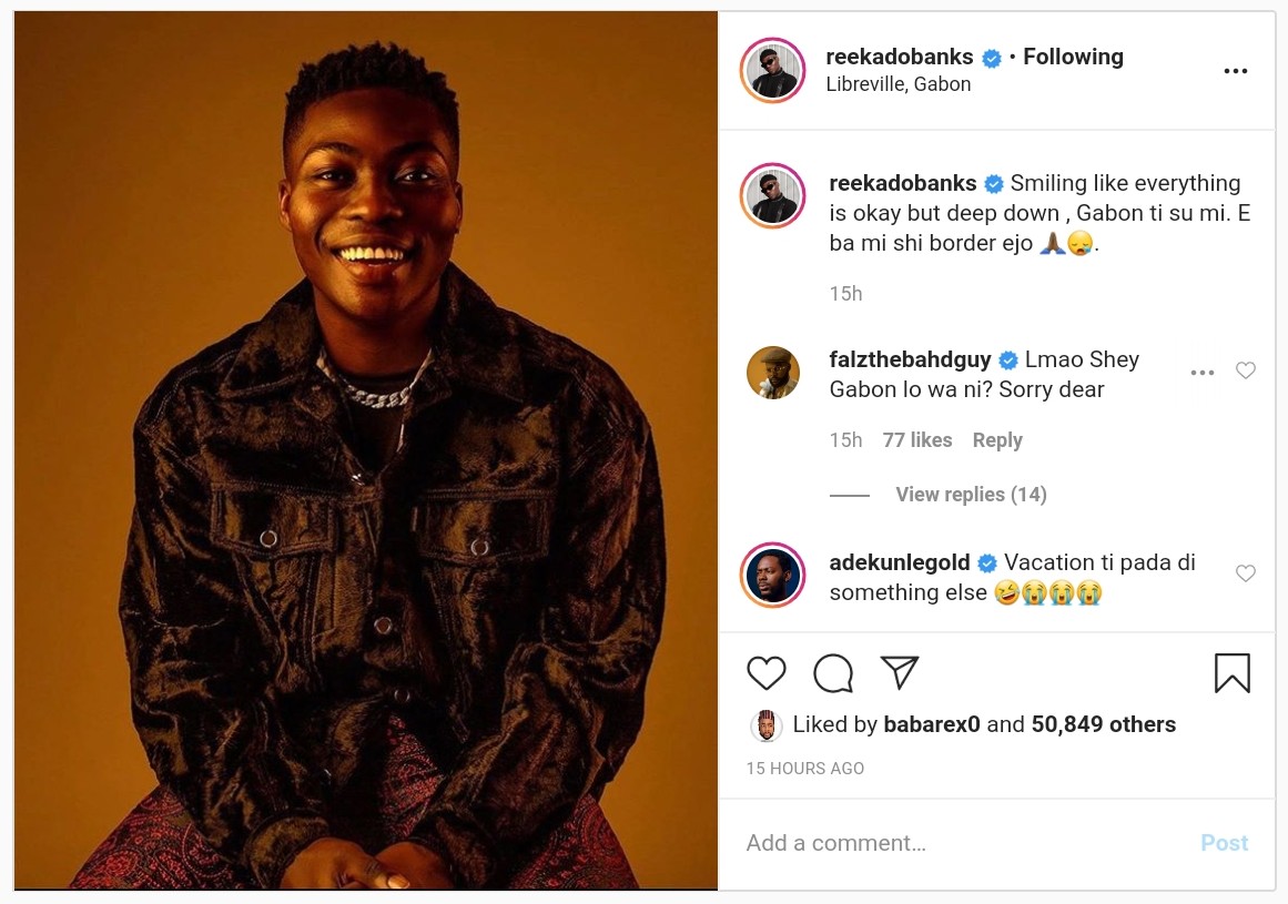 Reekado Banks Cries Out After Being Stuck In Gabon (2)