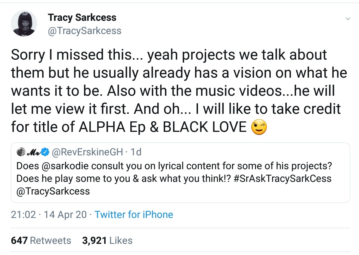 Sarkodie Consults Wife Tracy Sarkcess On Lyrical Content (2)