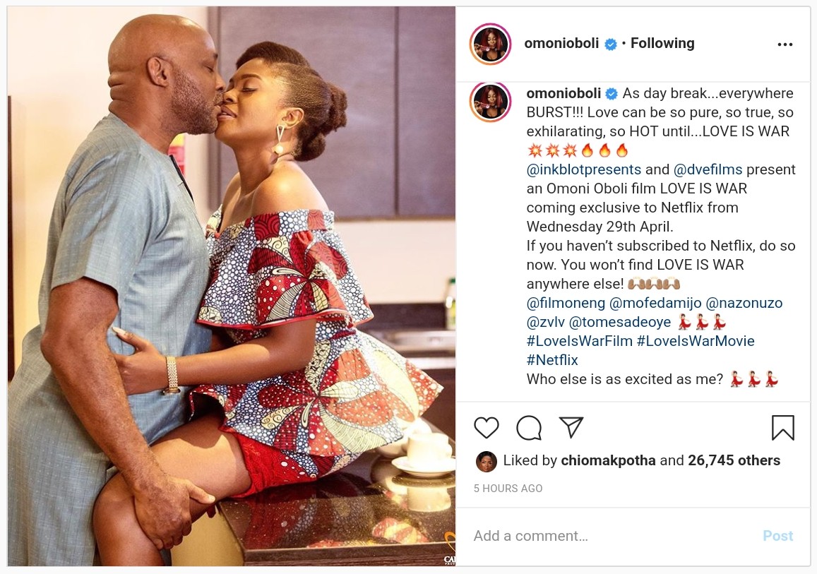 Omoni Oboli And RMD Lock Lips Love Is War